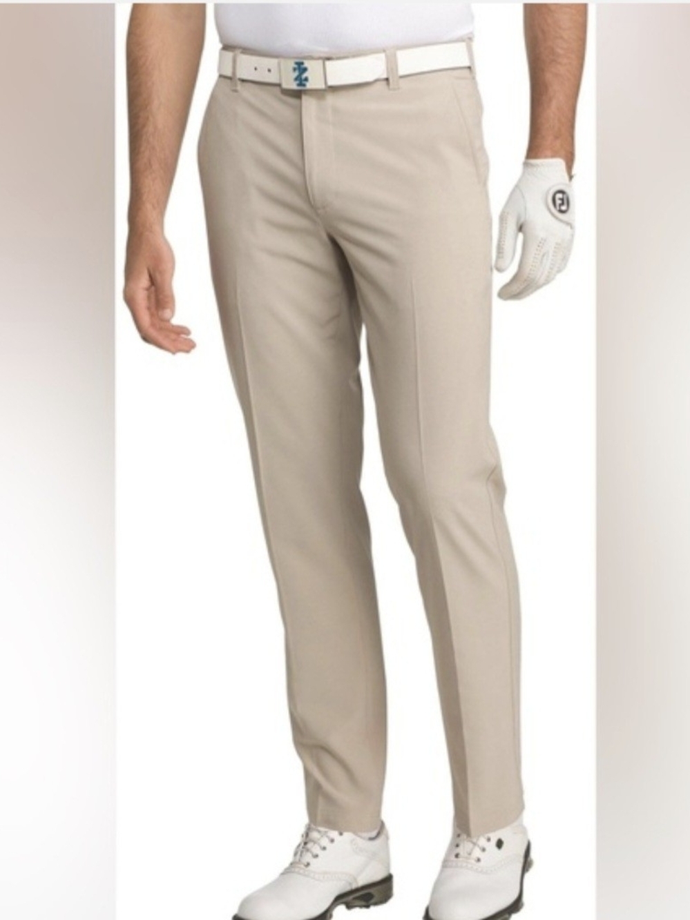 IZOD Men's Beige Golf Pants - Classic Performance Fit 40x30